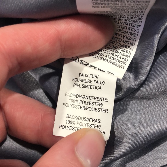 Lucky Brand Missy Faux Fur Gray Teddy Rose Gold Jacket - Picture 14 of 14